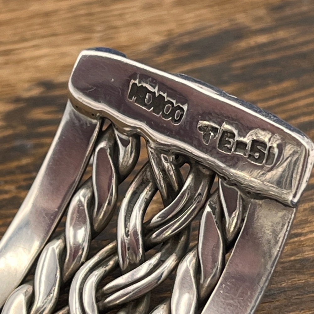 Mexican silver braided cuff - Picture 5 of 5